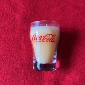 Glass Coca-Cola Mini Candle NEW 3” Tall Double Sided Graphic Vintage